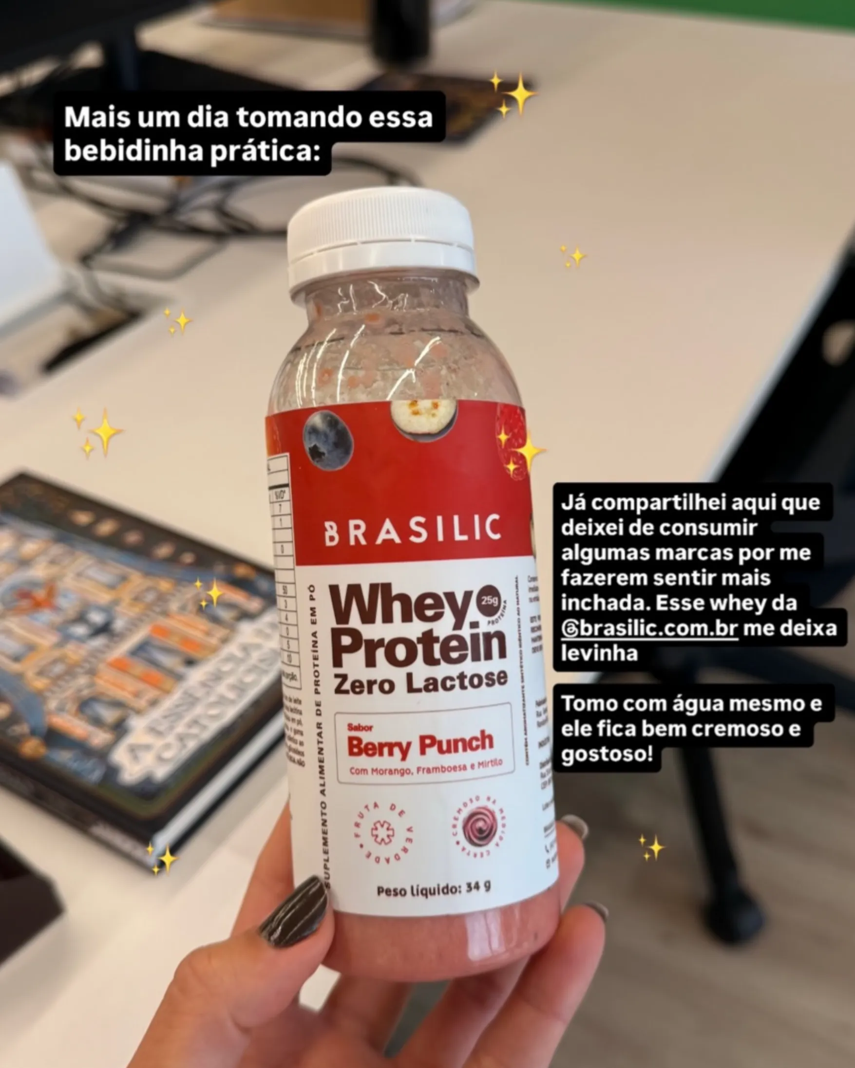 Print real de avaliação Brasilic com whey