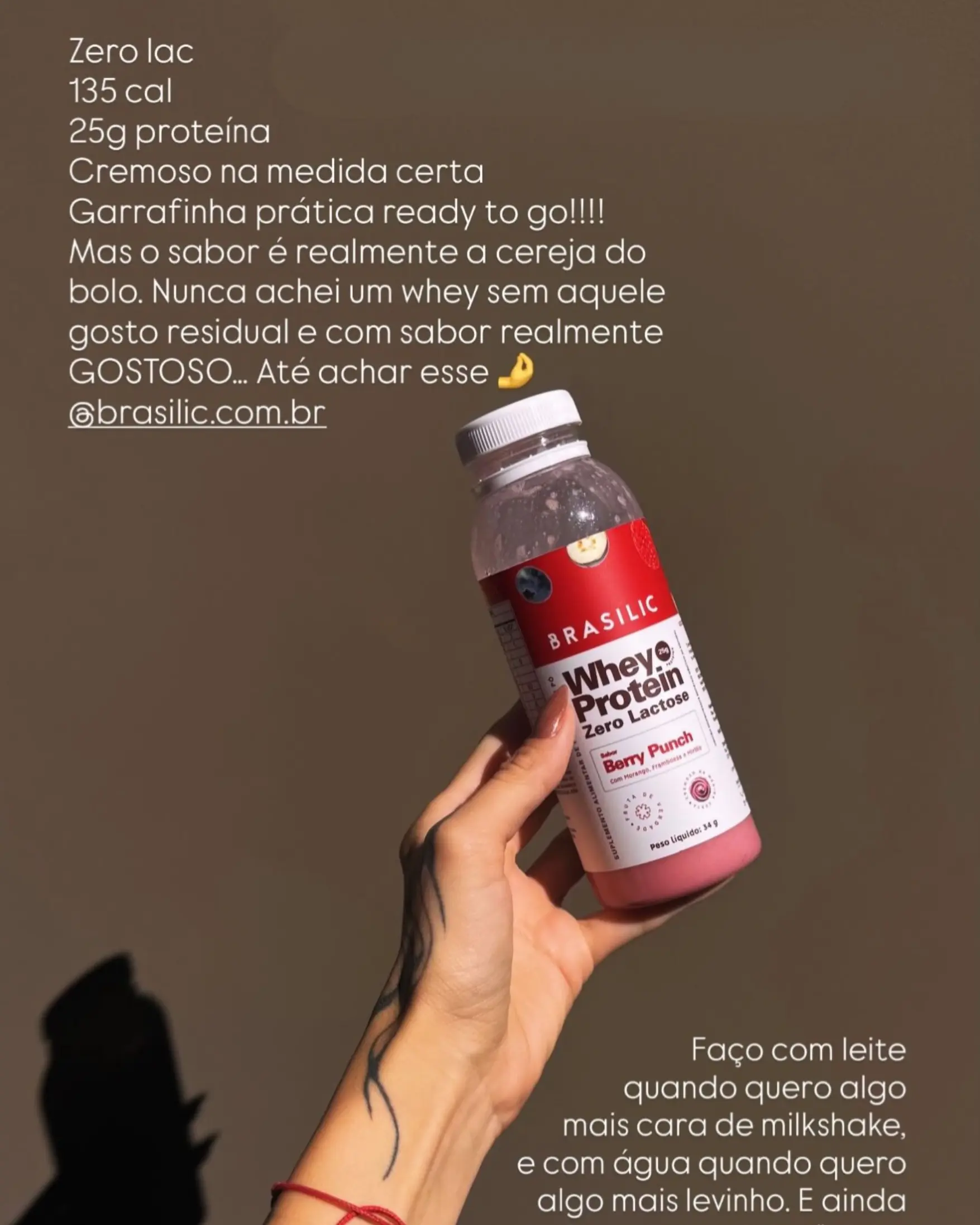 Print real de avaliação Brasilic com whey