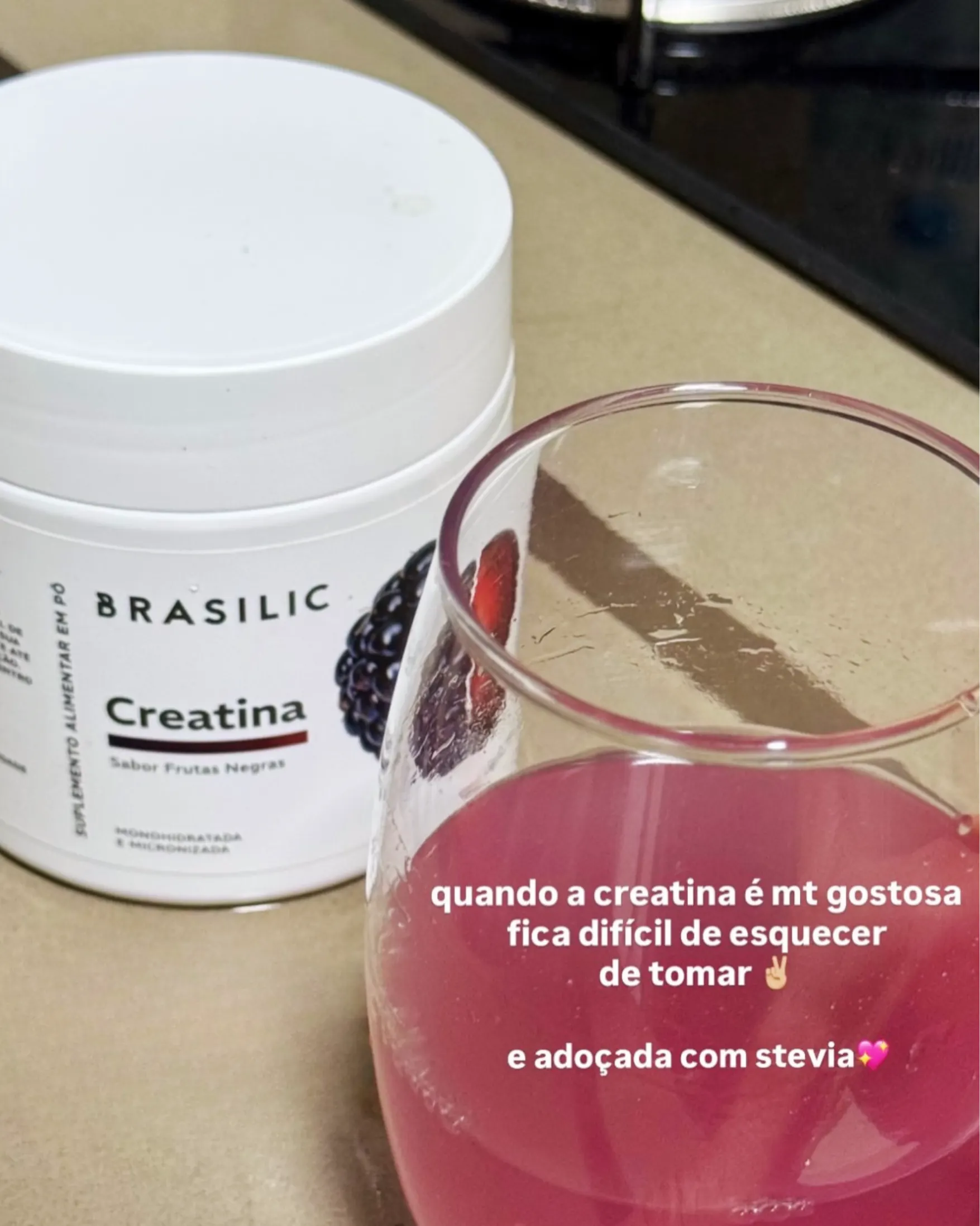 Print real de avaliação Brasilic com creatina